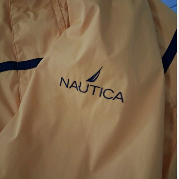 Nautica Sailing Jacket Men's 2XL Full Zip With Concealed Hoodie Y2K Impermeable - Picture 5 of 11